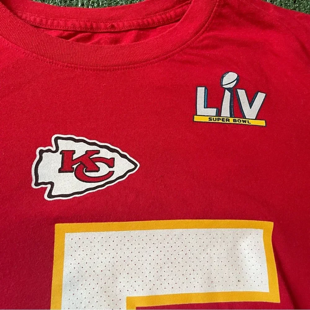 Nike Patrick Mahomes Kansas City Chiefs Super Bowl LIV #15 Jersey T Shirt Large